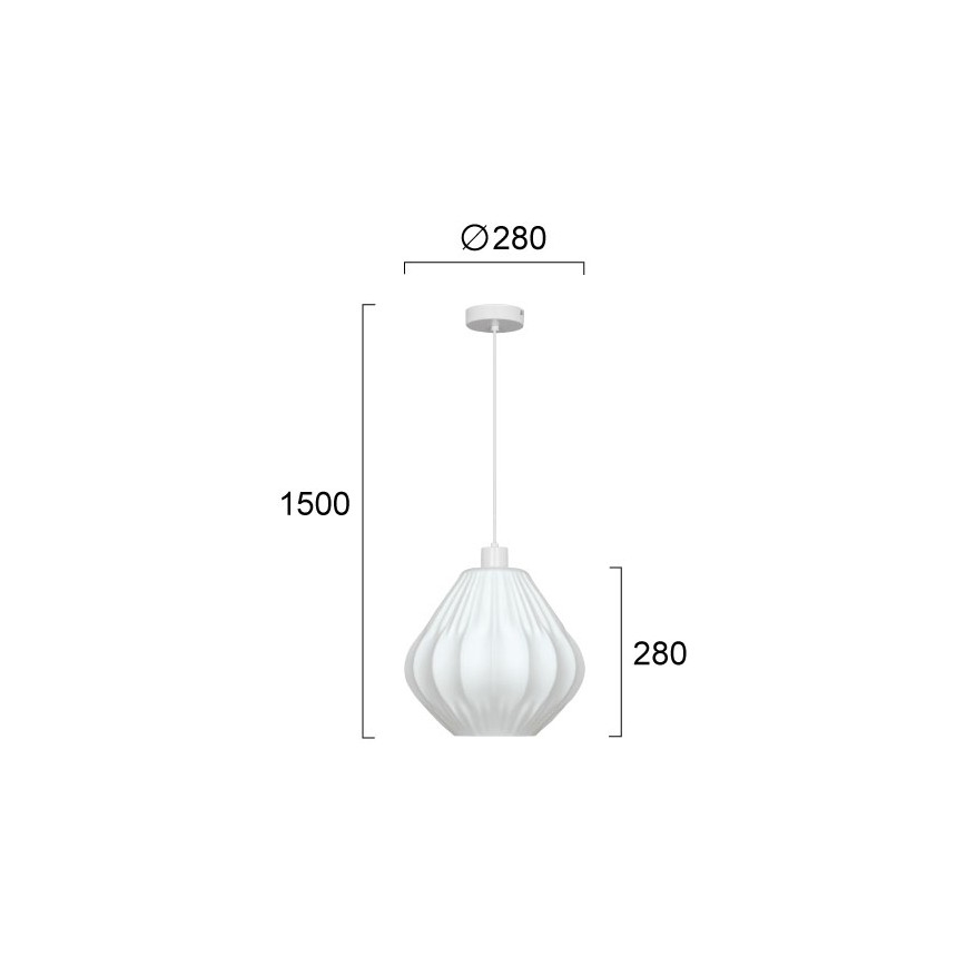Lampadario con cavo CARSON 1xE27/40W/230V bianco