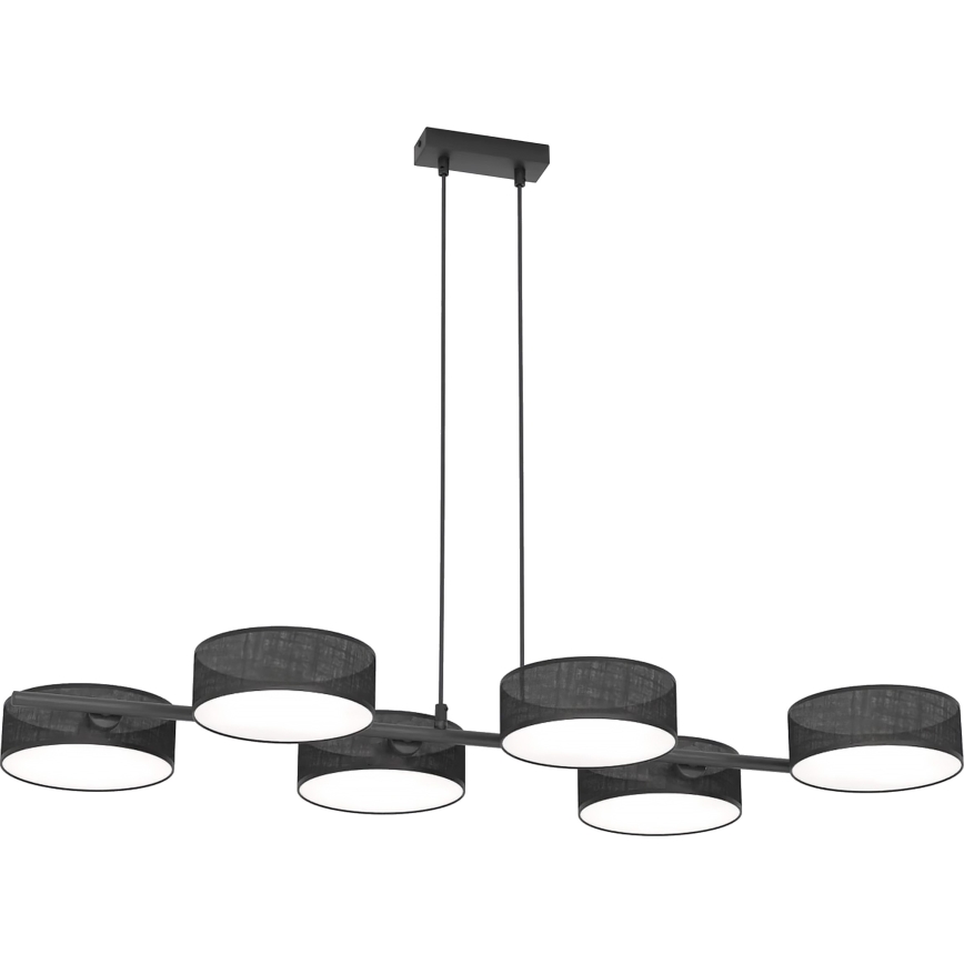 Lampadario con cavo DRUMZ 6xE14/10W/230V, nero