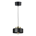 Lampadario con cavo IGNIA 1xE27/60W/230V nero/oro