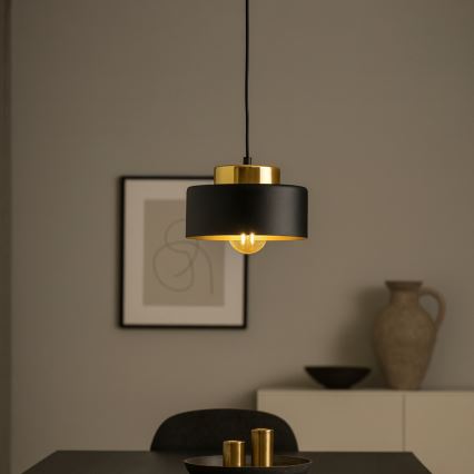 Lampadario con cavo IGNIA 1xE27/60W/230V nero/oro