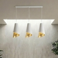 Lampadario con cavo MODA 3xE27/15W/230V bianco/oro