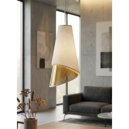 Lampadario con cavo MODA 3xE27/15W/230V bianco/oro