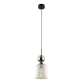 Lampadario con cavo SOPHIA 1xE14/10W/230V nero/verde/beige fumé