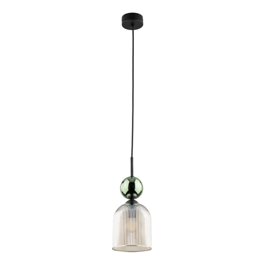Lampadario con cavo SOPHIA 1xE14/10W/230V nero/verde/beige fumé