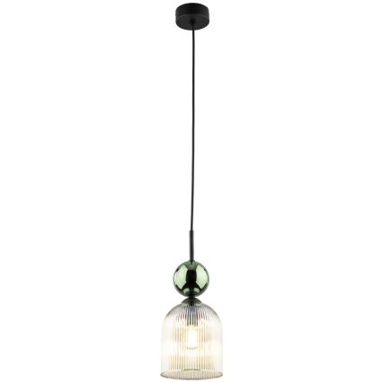Lampadario con cavo SOPHIA 1xE14/10W/230V nero/verde/beige fumé