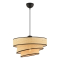 Lampadario COUPER 1xE27/60W/230V beige/nera