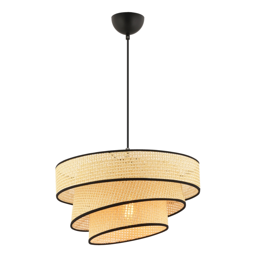 Lampadario COUPER 1xE27/60W/230V beige/nera