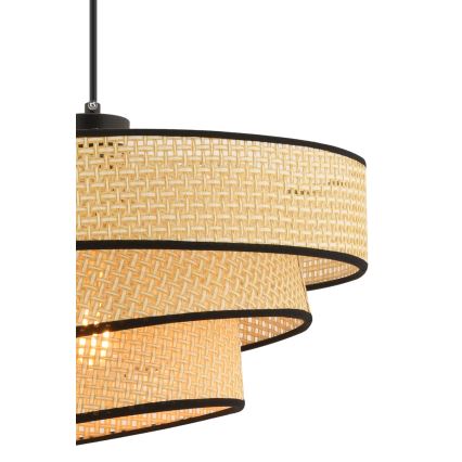 Lampadario COUPER 1xE27/60W/230V beige/nera