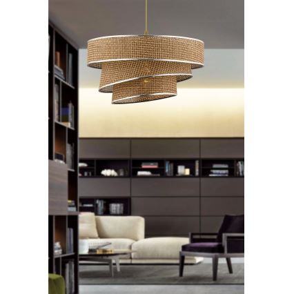 Lampadario COUPER 1xE27/60W/230V marrone/cromo lucido