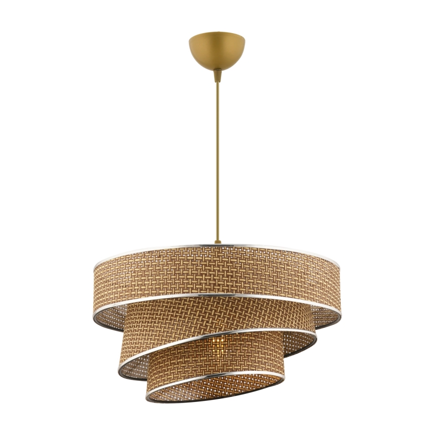 Lampadario COUPER 1xE27/60W/230V marrone/cromo lucido