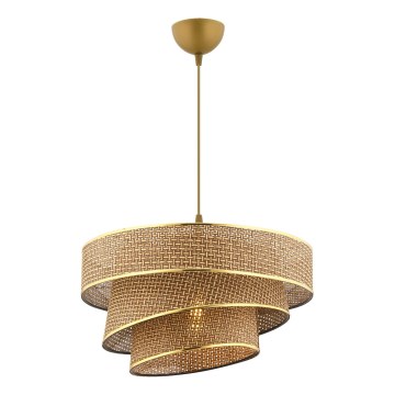 Lampadario COUPER 1xE27/60W/230V marrone/oro