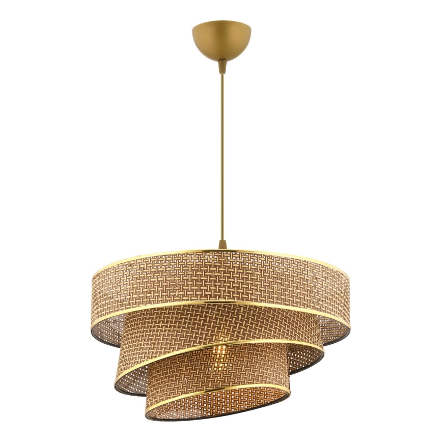 Lampadario COUPER 1xE27/60W/230V marrone/oro