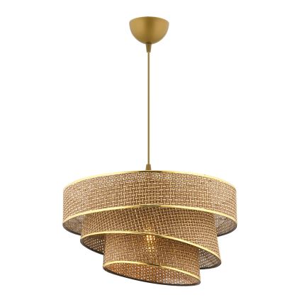 Lampadario COUPER 1xE27/60W/230V marrone/oro