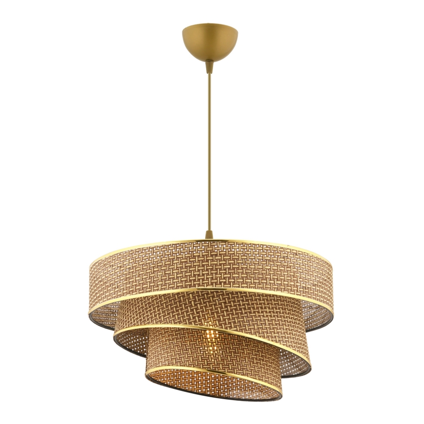 Lampadario COUPER 1xE27/60W/230V marrone/oro