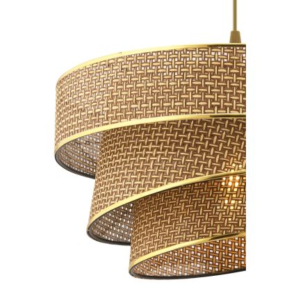 Lampadario COUPER 1xE27/60W/230V marrone/oro