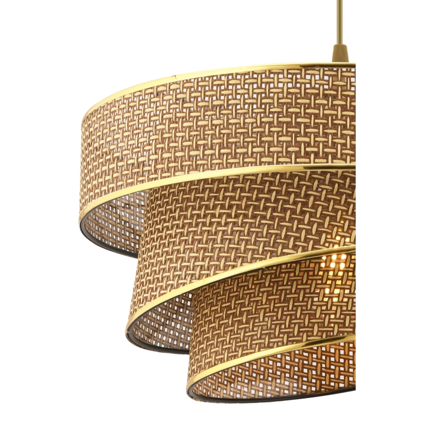 Lampadario COUPER 1xE27/60W/230V marrone/oro