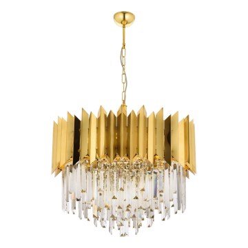 Lampadario CRYSTALLINE 8xE27/40W/230V oro