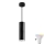 Lampadario da bagno dimmerabile LED RGBW con cavo TURYN 1xGU10/6,5W/230V 2700-6500K Wi-Fi IP44 nero