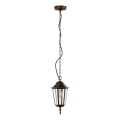 Lampadario da esterno a sospensione con catena ARRAIA 1xE27/15W/230V IP44 patina di bronzo