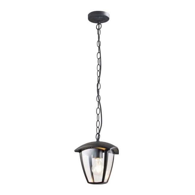 Lampadario da esterno a sospensione con catena SURVA 1xE27/60W/230V IP44 nero