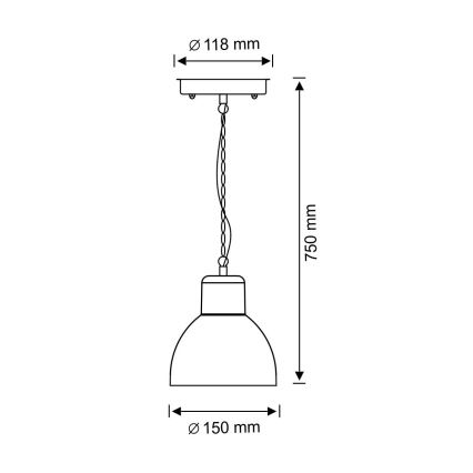 Lampadario da esterno ARNE 1xE27/10W/230V IP44