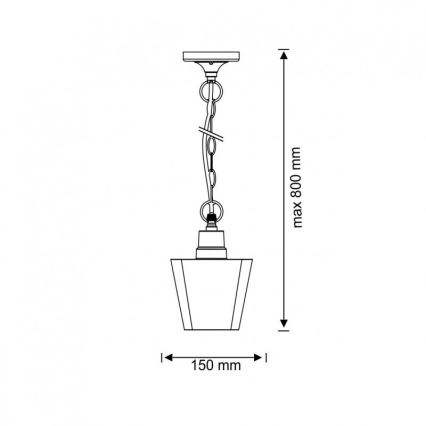 Lampadario da esterno GIZA 1xE27/10W/230V IP44