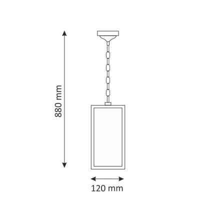 Lampadario da esterno MALMO 1xE27/15W/230V nero