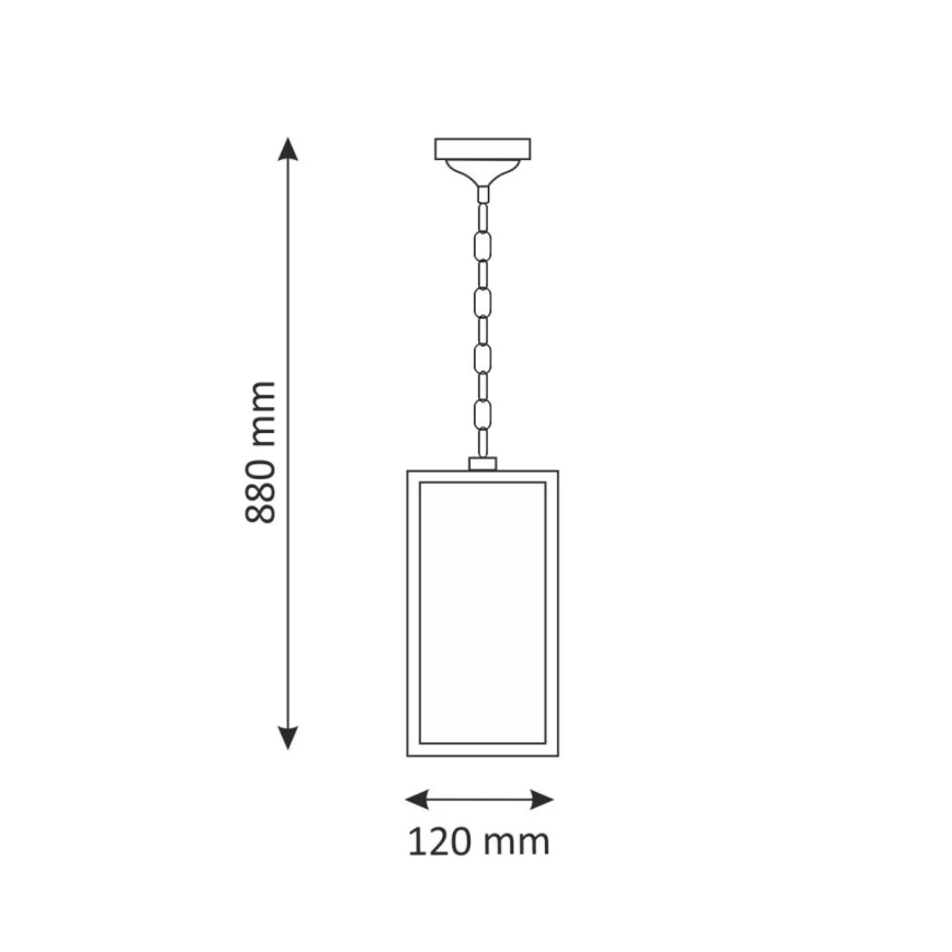 Lampadario da esterno MALMO 1xE27/15W/230V nero