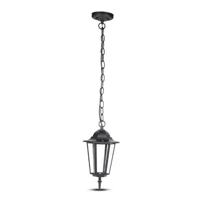 Lampadario da esterno su catena 1xE27/40W/230V IP44 nero