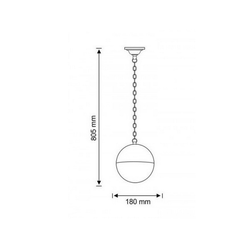 Lampadario da esterno ULSA 1xE27/12W/230V IP44