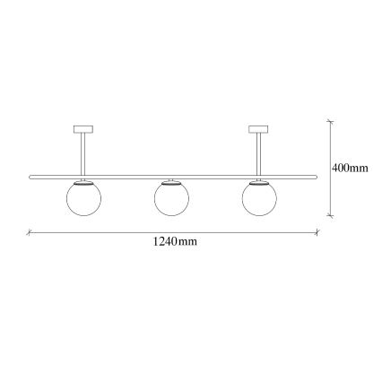 Lampadario da parete ABAKUS 4xE27/40W/230V