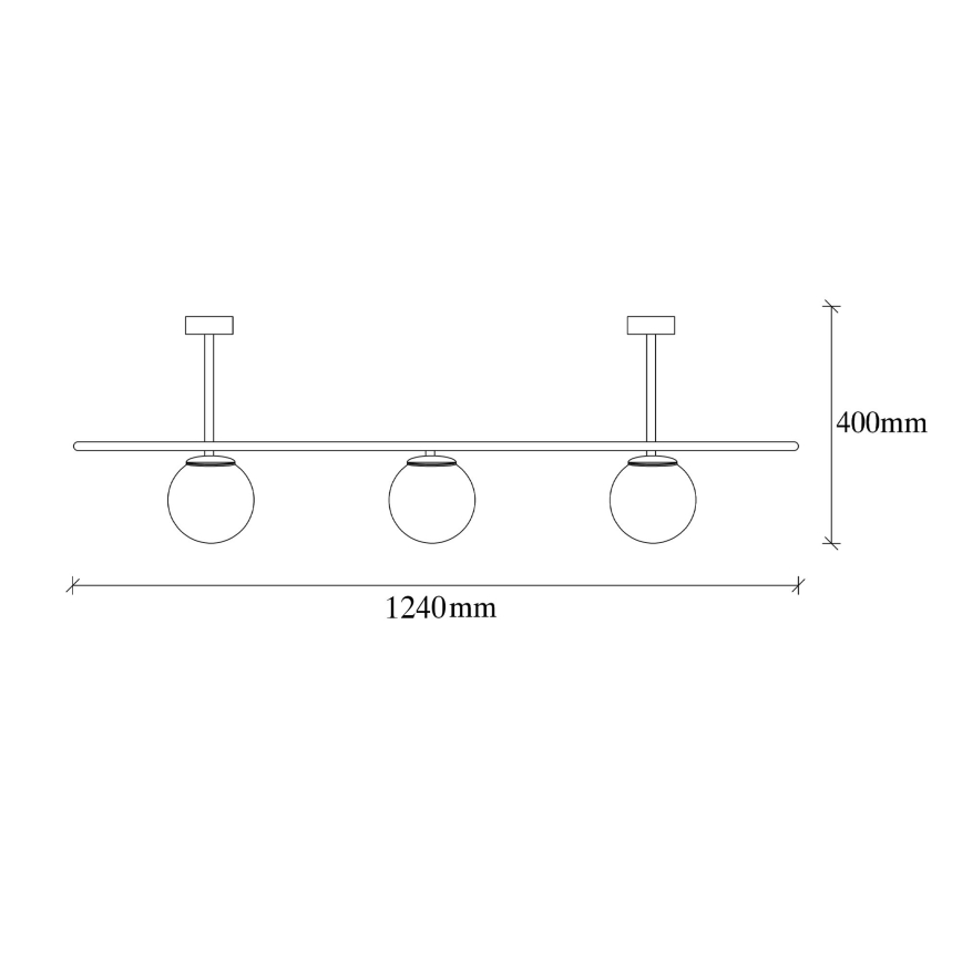 Lampadario da parete ABAKUS 4xE27/40W/230V