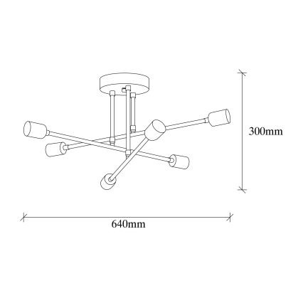 Lampadario da parete FLOWER 6xE27/40W/230V