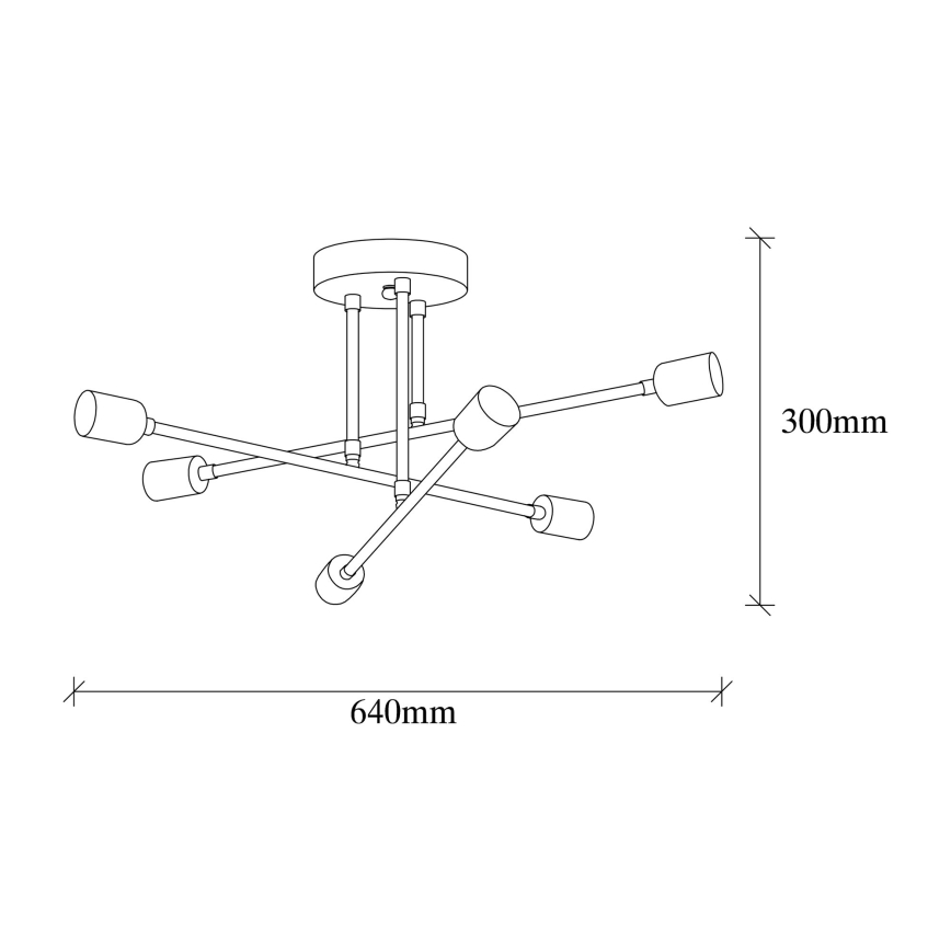 Lampadario da parete FLOWER 6xE27/40W/230V