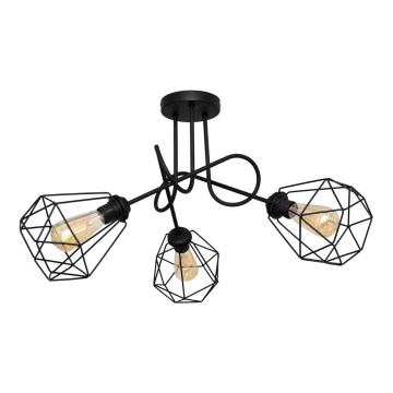 Lampadario da parete KARO 3xE27/15W/230V nero