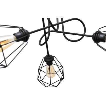 Lampadario da parete KARO 3xE27/15W/230V nero