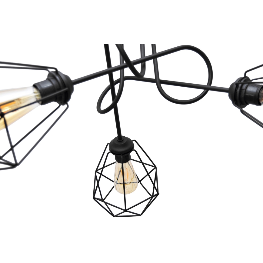 Lampadario da parete KARO 3xE27/15W/230V nero