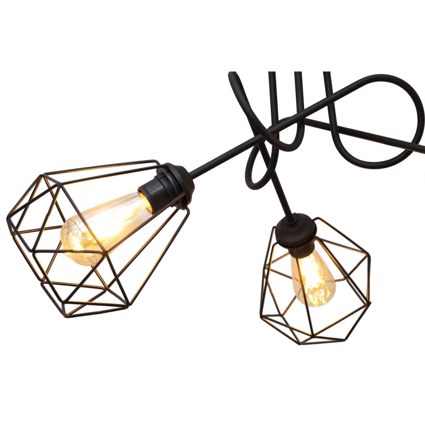 Lampadario da parete KARO 3xE27/15W/230V nero