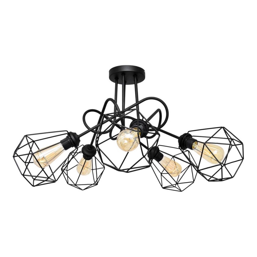 Lampadario da parete KARO 5xE27/15W/230V nero