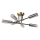 Lampadario da soffitto a montaggio superficiale TESSA 6xG9/5W/230V ottone/nero fumé
