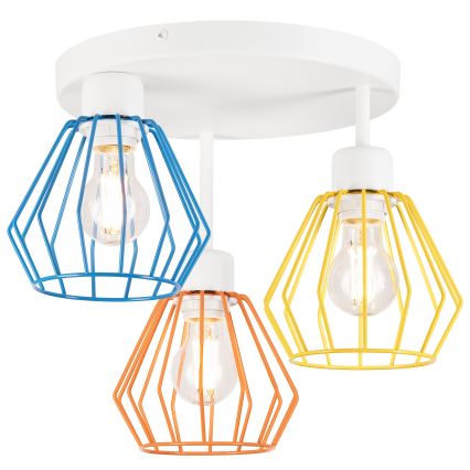 Lampadario da soffitto AUDREY 3xE27/60W/230V multicolore