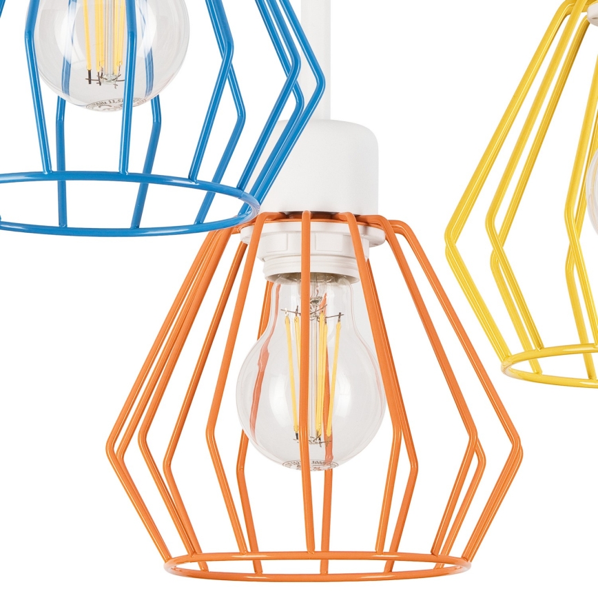 Lampadario da soffitto AUDREY 3xE27/60W/230V multicolore