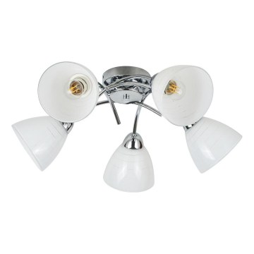 Lampadario da soffitto CLARA 5xE27/15W/230V cromato lucido