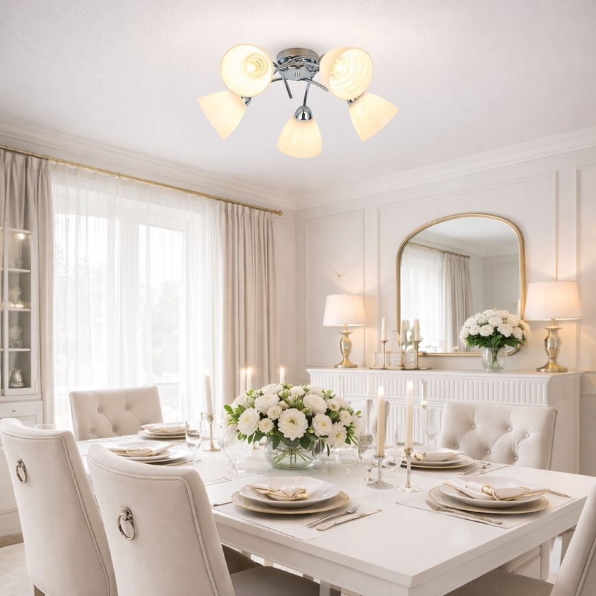Lampadario da soffitto CLARA 5xE27/15W/230V cromato lucido