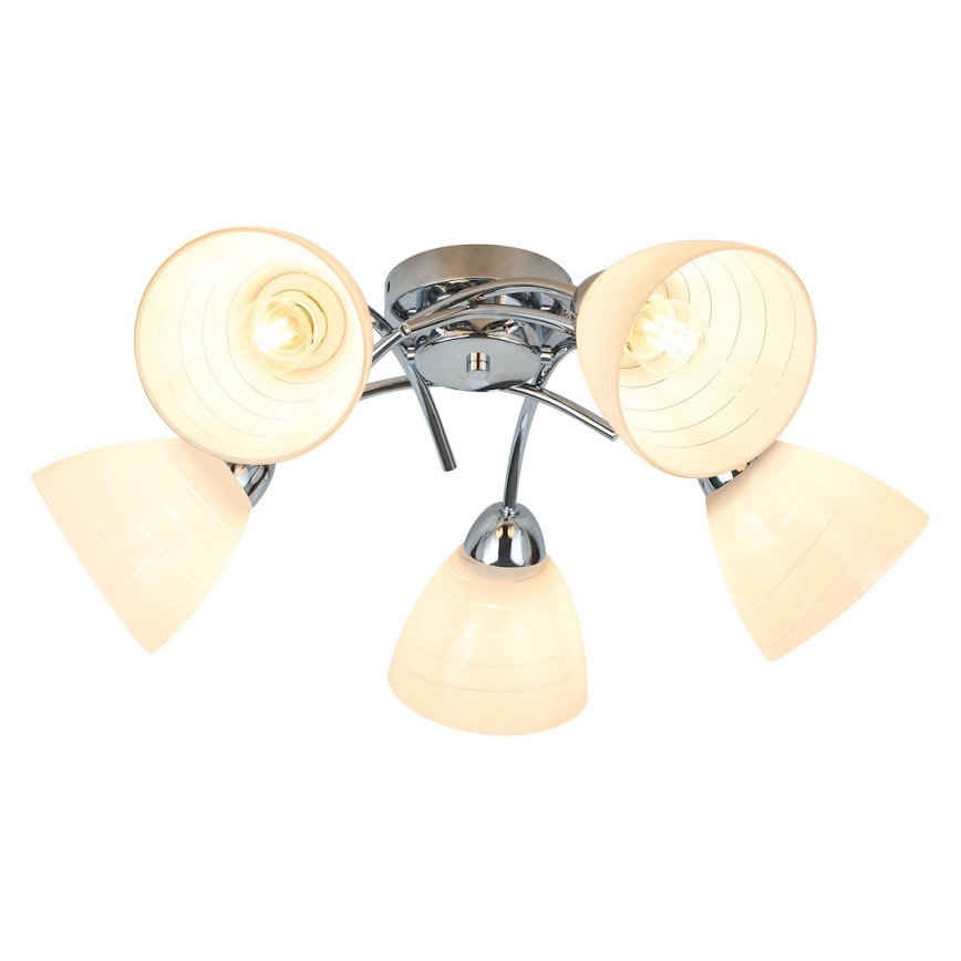 Lampadario da soffitto CLARA 5xE27/15W/230V cromato lucido