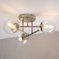 Lampadario da soffitto MALENA 3xE14/5W/230V cromo satinato/trasparente