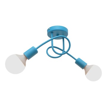 Lampadario da soffitto per bambini OXFORD 2xE27/15W/230V blu