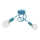 Lampadario da soffitto per bambini OXFORD 2xE27/15W/230V blu