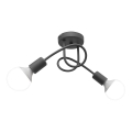 Lampadario da soffitto per bambini OXFORD 2xE27/15W/230V grigio