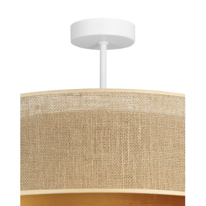 Lampadario da soffitto SARTA 1xE27/60W/230V rame/iuta